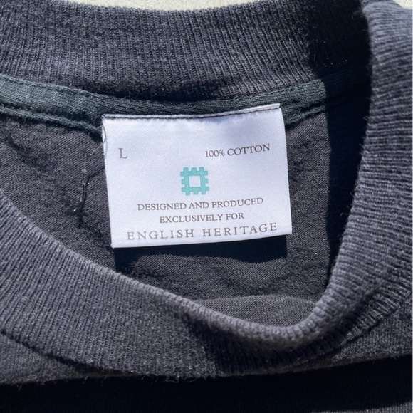 Men's Vintage Stonehenge T-Shirt Black Spell-Out L Single Stitch UK Aliens HOLE - Picture 3 of 15